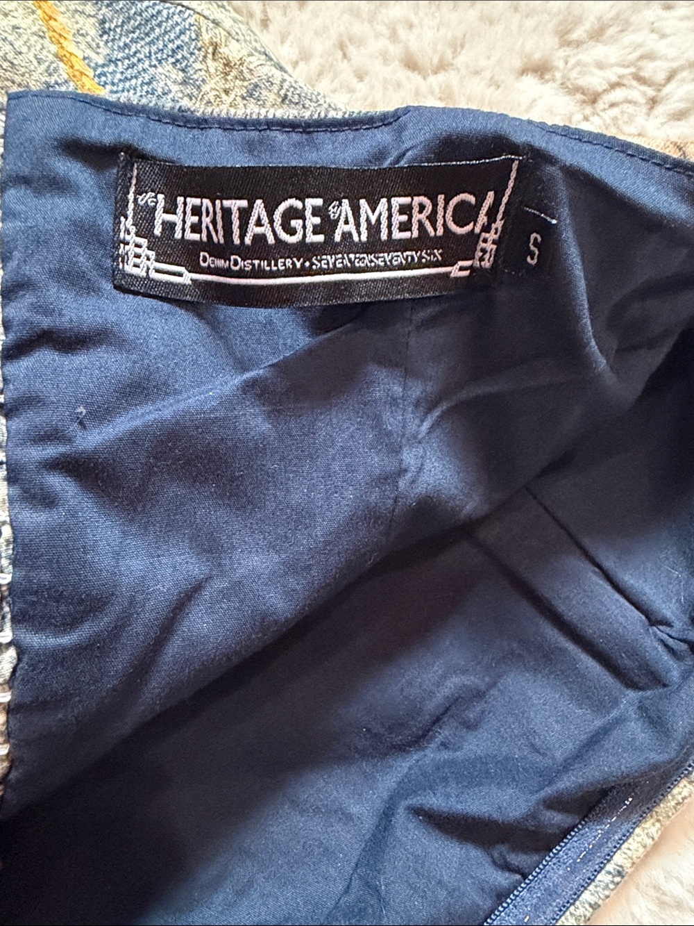 Heritage America Denim Bustier Top - Navy - Picture 4 of 5